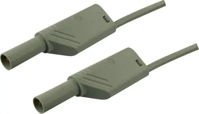 4 mm safety test lead\, 2x stackable plugs\, 2\,5 mm²\, 100 cm