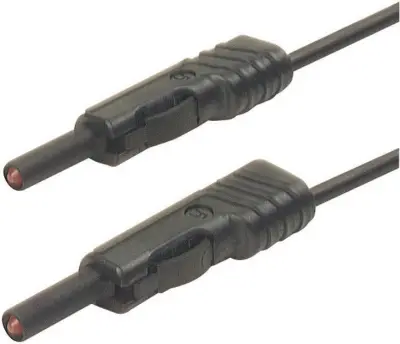 4 mm test lead\, contact-protected\, stackable\, 50 cm