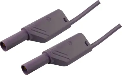 4 mm safety test lead\, 2x stackable plugs\, 2\,5 mm²\, 200 cm