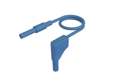 SKS Hirschmann MAL S WG-B 100/2\,5  bl varnostni merilni kabel 4 mm varnostni vtič 4 mm varnostni vtič 100 cm modra 1 kos