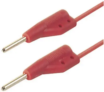 2 mm test lead\, on both sides stackable plugs\, 100 cm
