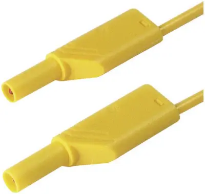 4 mm safety test lead\, 2x stackable plugs\, 2\,5 mm²\, 50 cm
