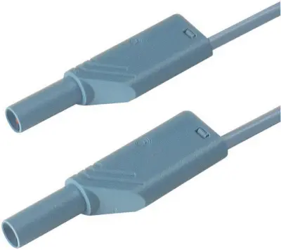 4 mm safety test lead\, silicone\, 2x stackabler plugs\, 50 cm