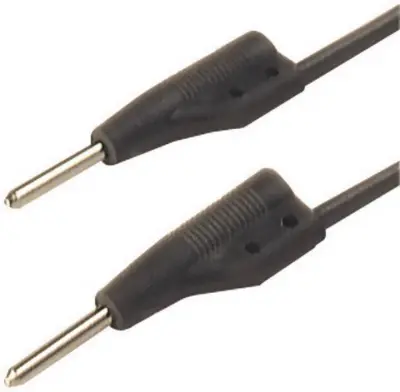 2 mm test lead\, on both sides stackable plugs\, 100 cm