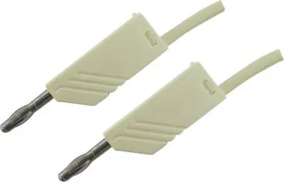 4mm PVC-test lead\, on both sides stackable plugs\, 2\,5mm²\, 50 cm Merilni kabel 0\,5 m bela SKS Hirschmann MLN 50/2\,5 934061107