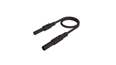 SKS Hirschmann MAL S GG-B 25/2\,5  sw varnostni merilni kabel 4 mm varnostni vtič 4 mm varnostna vtičnica 25 cm črna 1 kos