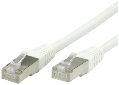 Value 21.99.1376 RJ45 omrežni kabel\, Patch kabel CAT 6 S/FTP 7.00 m bela  1 kos