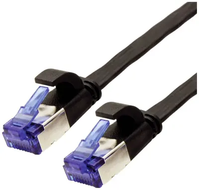 Value 21.99.0830 RJ45 omrežni kabel\, Patch kabel CAT 6a F/UTP 0.50 m črna  1 kos