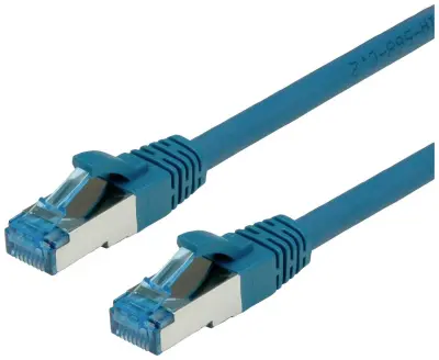 Value 21.99.1950 RJ45 omrežni kabel\, Patch kabel CAT 6a S/FTP 0.50 m modra  1 kos