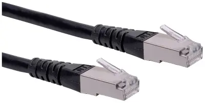 Roline 21.15.1325 RJ45 omrežni kabel\, Patch kabel CAT 6 S/FTP 0.50 m črna  1 kos