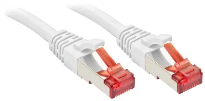 LINDY 47799 RJ45 omrežni kabel\, Patch kabel CAT 6 S/FTP 15.00 m bela  1 kos