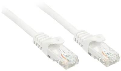 LINDY 48205 RJ45 omrežni kabel\, Patch kabel CAT 6 U/UTP 5.00 m bela  1 kos