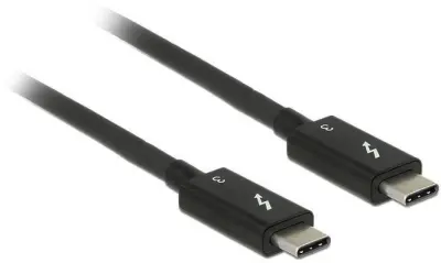 Delock Thunderbolt priključni kabel Thunderbolt™ (USB-C®) vtič\, Thunderbolt™ (USB-C®) vtič 0.50 m črna 84844  Thunderbolt™ kabel