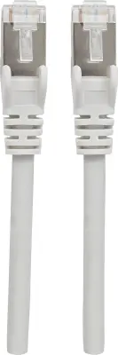Intellinet 317399 RJ45 omrežni kabel\, Patch kabel CAT 6a S/FTP 30.00 m siva zaščita iz folije\, pletena zaščita\, brez halogena 1 kos