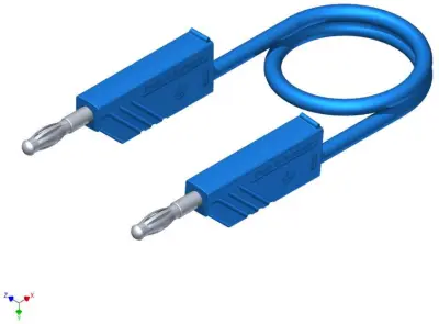 SKS Hirschmann CO MLN SIL 100/1 merilni vod [lamelni vtič 4mm - lamelni vtič 4 mm] 1 m modra Na spajkalnik odporen 4mm silikonski merilni kabel s pres