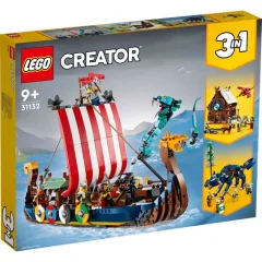 LEGO Creator 31132 Vikinška ladja in kača iz Midgarda