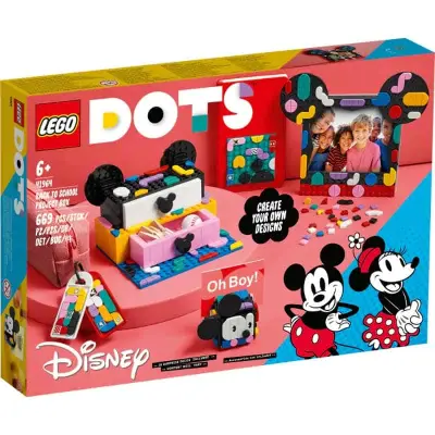 LEGO DOTS 41964 Škatla projektov ob začetku šole Miki Miška in Mini Miška