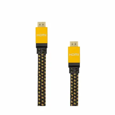 HDMI-HDMI kabel  1,5m flat HQ 4K črno/zlat SBOX