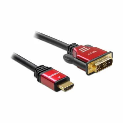Delock kabel HDMI-DVI-D 2m HighSpeed rdeč 84342