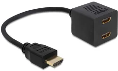 Delock 65226 HDMI adapter [1x moški konektor HDMI - 2x ženski konektor HDMI] črna  12.00 cm