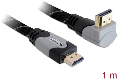 Delock HDMI priključni kabel HDMI-A  vtič\, HDMI-A  vtič 1.00 m črna 82993  HDMI kabel