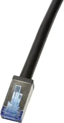 LogiLink CQ7133S RJ45 omrežni kabel\, Patch kabel CAT 6a S/FTP 40.00 m črna zaščiten\, UV odporen\, odporen na olje in abrazijo 1 kos