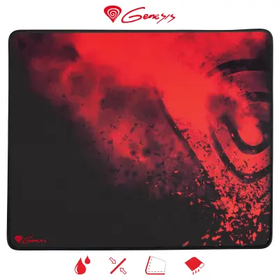 GENESIS CARBON 500 L RISE, vodoodporna, zaščiteni robovi, 400x330mm Gaming podloga