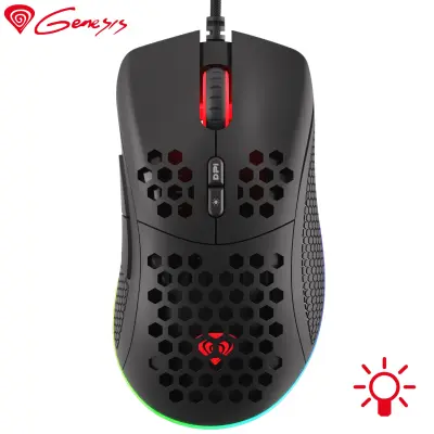 GENESIS Krypton 550, RGB osvetlitev, 7 prog. tipk, 8.000dpi, spomin profi gaming optična miška črna