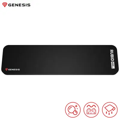 GENESIS RUBID 400 TKL protizdrsna, 360 x 95 mm, podloga za zapestja, ergonomska, mehka pena črna
