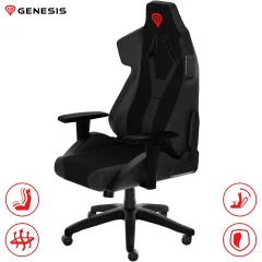GENESIS NITRO 650, ergonomski, nastavljiv naklon, funkcija zibanja, gaming stol črn (Onyx Black)