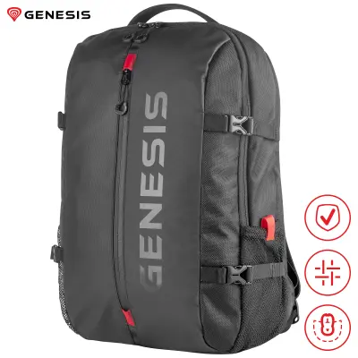 GENESIS PALLAD 410 nastavljiv, trpežen, univerzalni nahrbtnik, za prenosnike do 15.6" črn