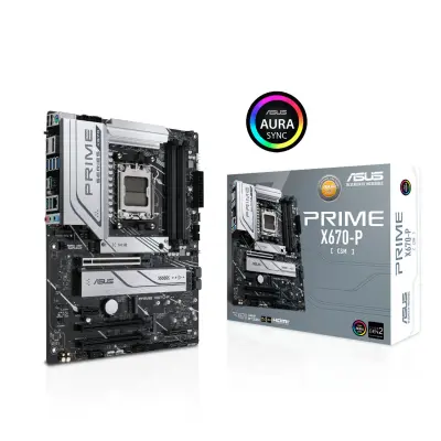 ASUS PRIME X670-P AM5 ATX MB 4xDIMM DDR5 3xM.2 6xSATA gaming osnovna plošča