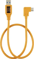 Tether Tools USB kabel  USB-A vtič\, USB-C® vtič 0.50 m oranžna 90° kotni desno TET-CUCRT02-ORG