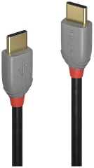 LINDY USB kabel USB 2.0 USB-C® vtič\, USB-C® vtič 1.00 m črna\, siva  36871