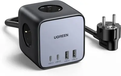 UGREEN DigiNest Cube 65W USB-C / AC 7v1 vtičnica