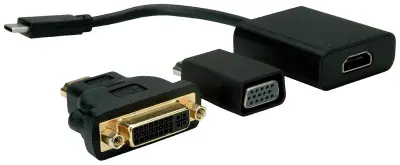 VALUE Display Adapter USB Type C - VGA + HDMI + DVI Value USB 2.0 adapter  12.99.3229 0.10 m