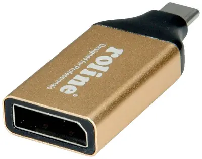 Roline 12.03.3232 USB-C® / DisplayPort adapter  črna\, zlata