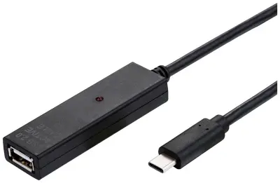 VALUE USB 2.0 podaljšek\, aktiven\, z repetitorjem\, AC\, črn\, 20 m Value KVM podaljšek  20.00 m črna