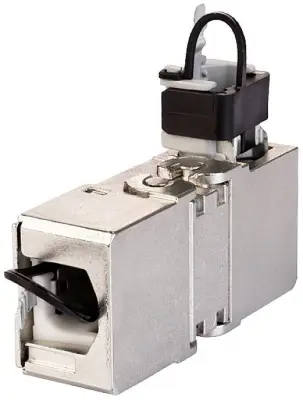 Metz Connect RJ45 omrežni adapter CAT 7a [1x RJ45 vtičnica - 1x RJ45 vtičnica]  srebrna