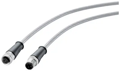 Robusten napajalni priključek Kabel IP69 M12-180/M12-180\, A-kodiran\, 4-polni\, 1m\, za ET200 Siemens 6XV18015AH10 električni priključni kabel