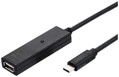 VALUE USB 2.0 podaljšek\, aktiven\, z repetitorjem\, AC\, črn\, 15 m Value KVM podaljšek  15.00 m črna