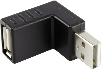 USB 2.0 Adapter [1x USB 2.0 vtič A - 1x USB 2.0 vtičnica A] črn Renkforce