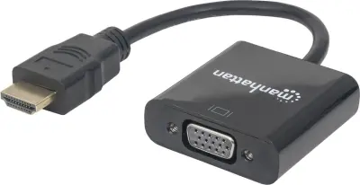 Manhattan 151467 HDMI / VGA adapter [1x moški konektor HDMI - 1x ženski konektor VGA] črna  0.26 m