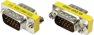 Renkforce serijski adapter [1x 15-polni moški konektor D-Sub - 1x 15-polni moški konektor D-Sub]  rumena