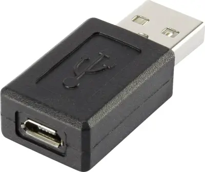USB 2.0 adapter [1x USB 2.0 vtič A - 1x USB 2.0 vtičnica Micro-B] črne barve renkforce