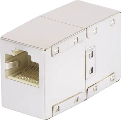 RJ45 omrežni adapter CAT 5e [1x RJ45-vtičnica - 1x RJ45-vtičnica] 0.00 m\, bel Renkforce