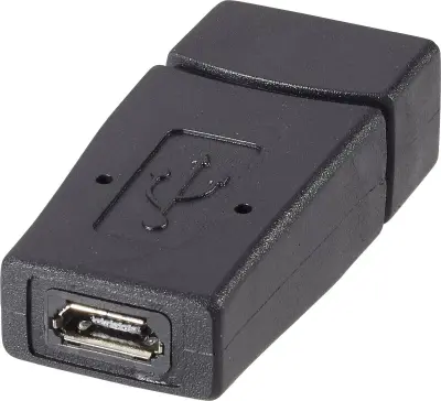 USB 2.0 adapter [1x USB 2.0 vtičnica A - 1x USB 2.0 vtičnica Micro-B] črne barve renkforce