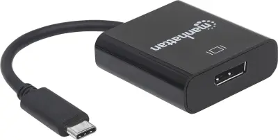 Manhattan 152020 DisplayPort/USB adapter [1x USB 3.2 gen. 2 vtiča B (USB 3.1) - 1x ženski konektor DisplayPort] črna barvno kodirani, prilagodljiv, za