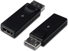 Digitus DB-340602-000-S DisplayPort / HDMI adapter [1x moški konektor DisplayPort - 1x ženski konektor HDMI] črna dvojno oklopljen\, zaklenjen\, HDMI pripravljen