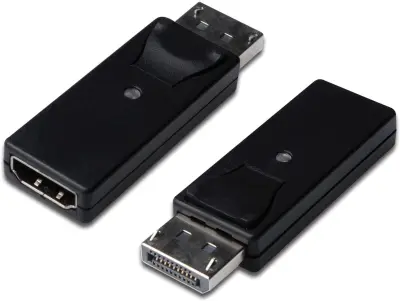 Digitus DB-340602-000-S DisplayPort / HDMI adapter [1x moški konektor DisplayPort - 1x ženski konektor HDMI] črna dvojno oklopljen\, zaklenjen